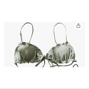 NEW Sage Green Ruffle Bikini Top
